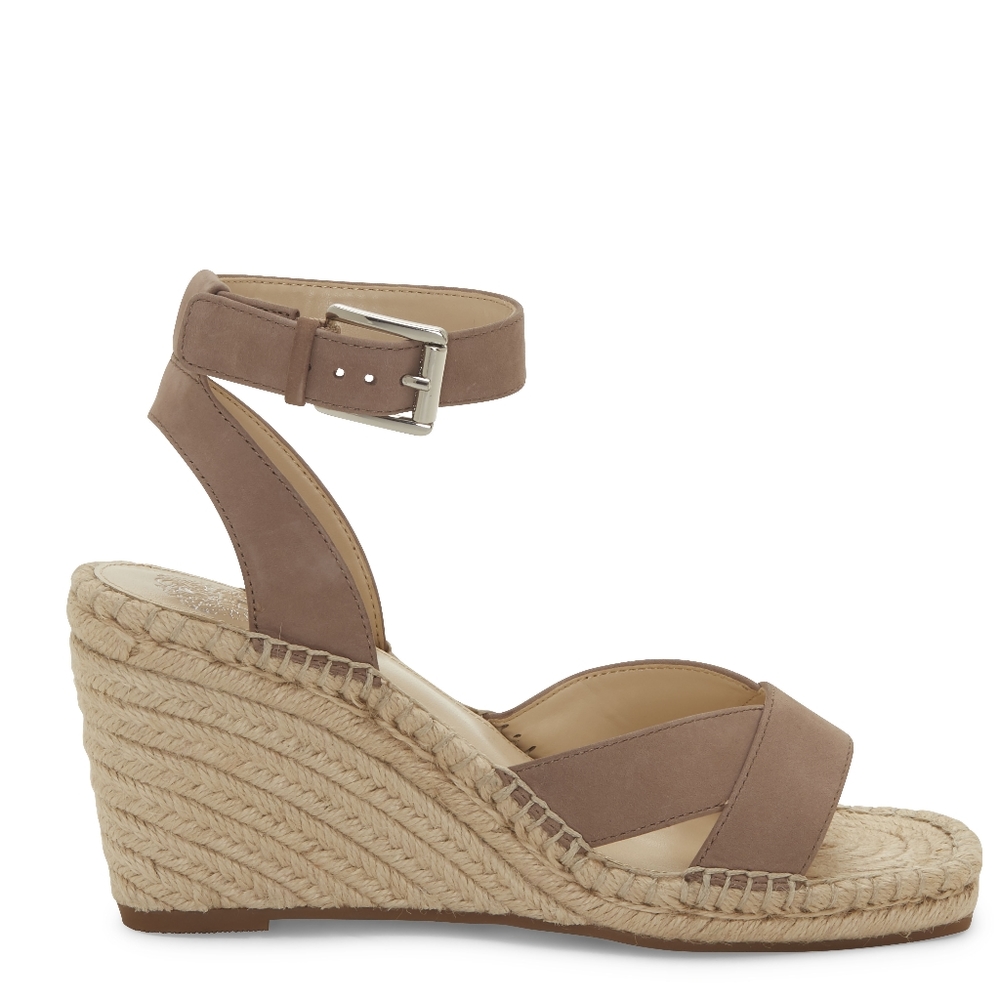 Vince Camuto Meehan Espadrille Wedge Sandals Leather Ankle Strap - Size 8